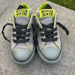 Converse Kids All Star Gray and Yellow Sneakers